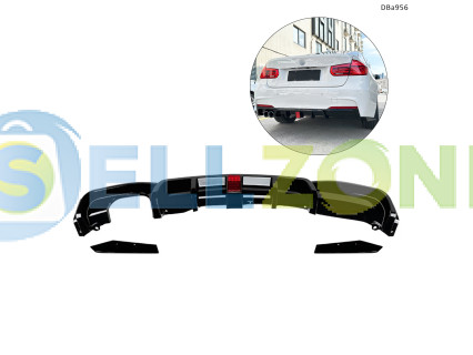 Ρύθμιση διαχύτη πίσω προφυλακτήρα με φώτα LED και διαχωριστές για BMW 3 F30 M 2013–2019 με διπλή εξάτμιση – DBa956